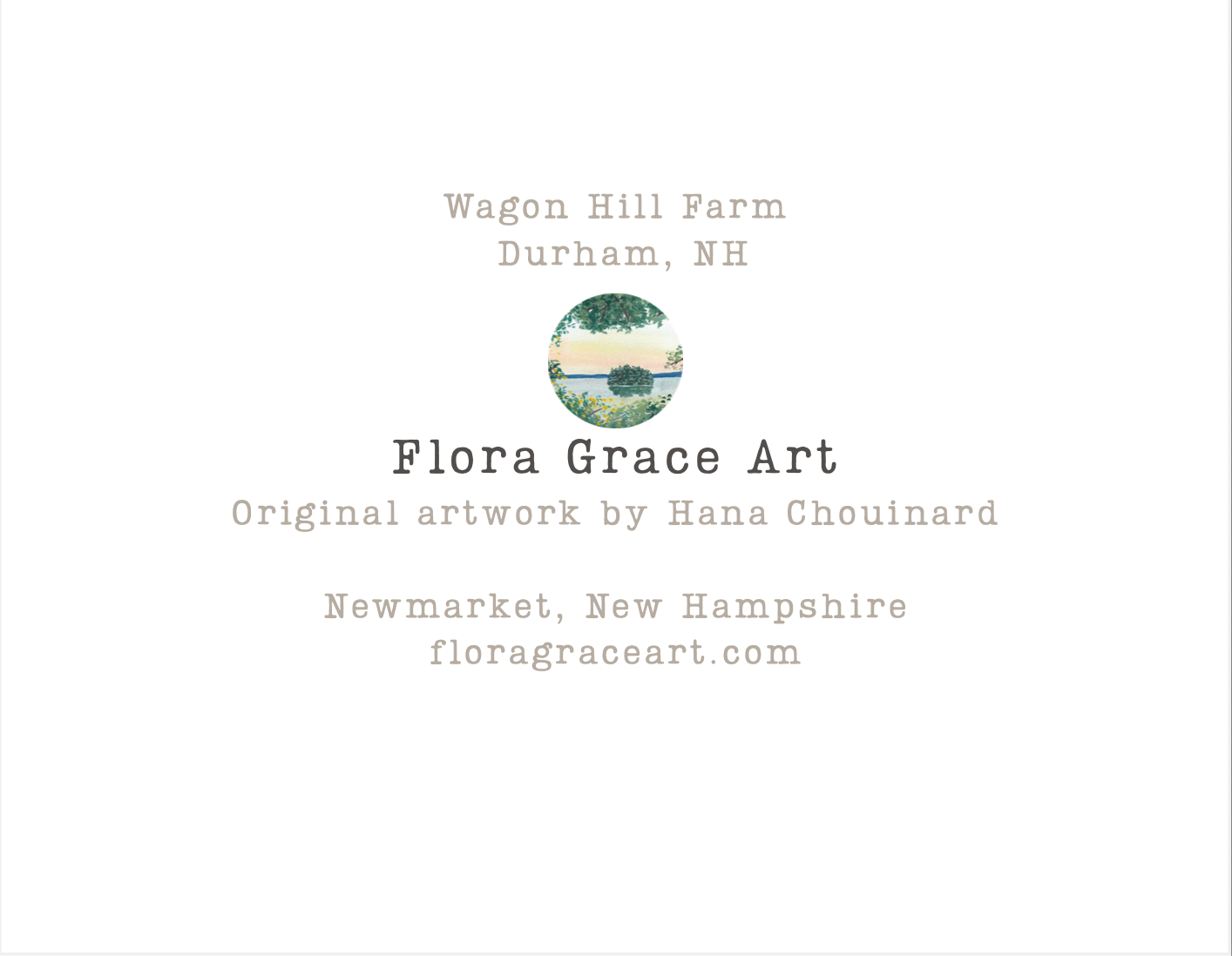 Wagon Hill Notecard | Durham, NH