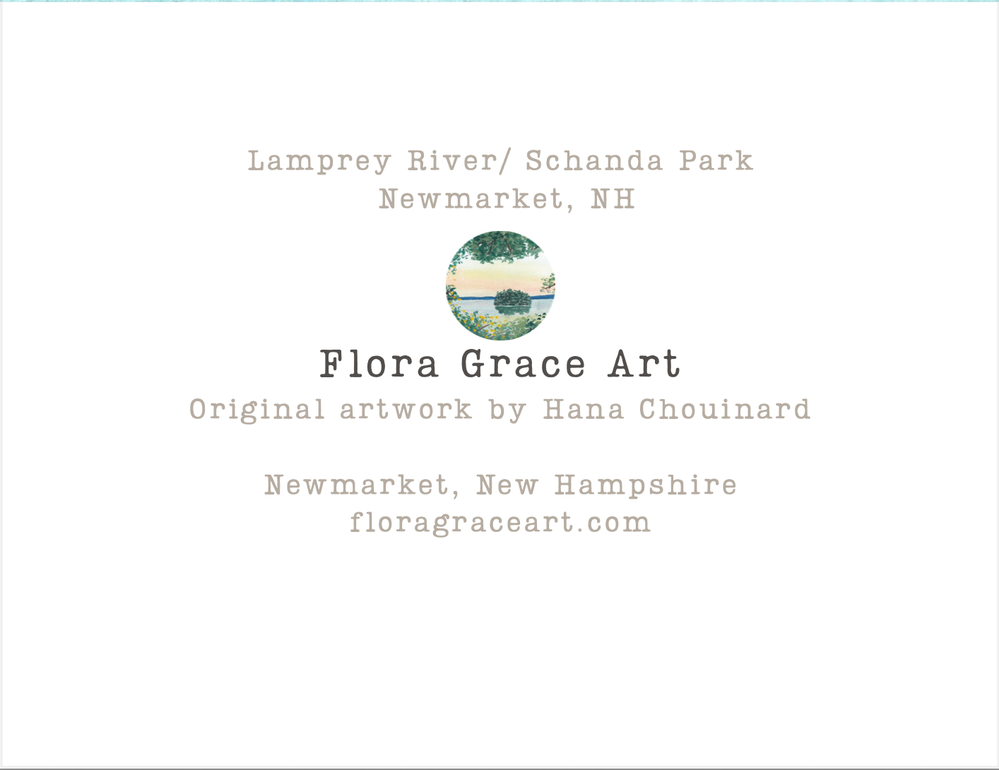 Lamprey River/ Schanda Park Notecard | Newmarket, NH