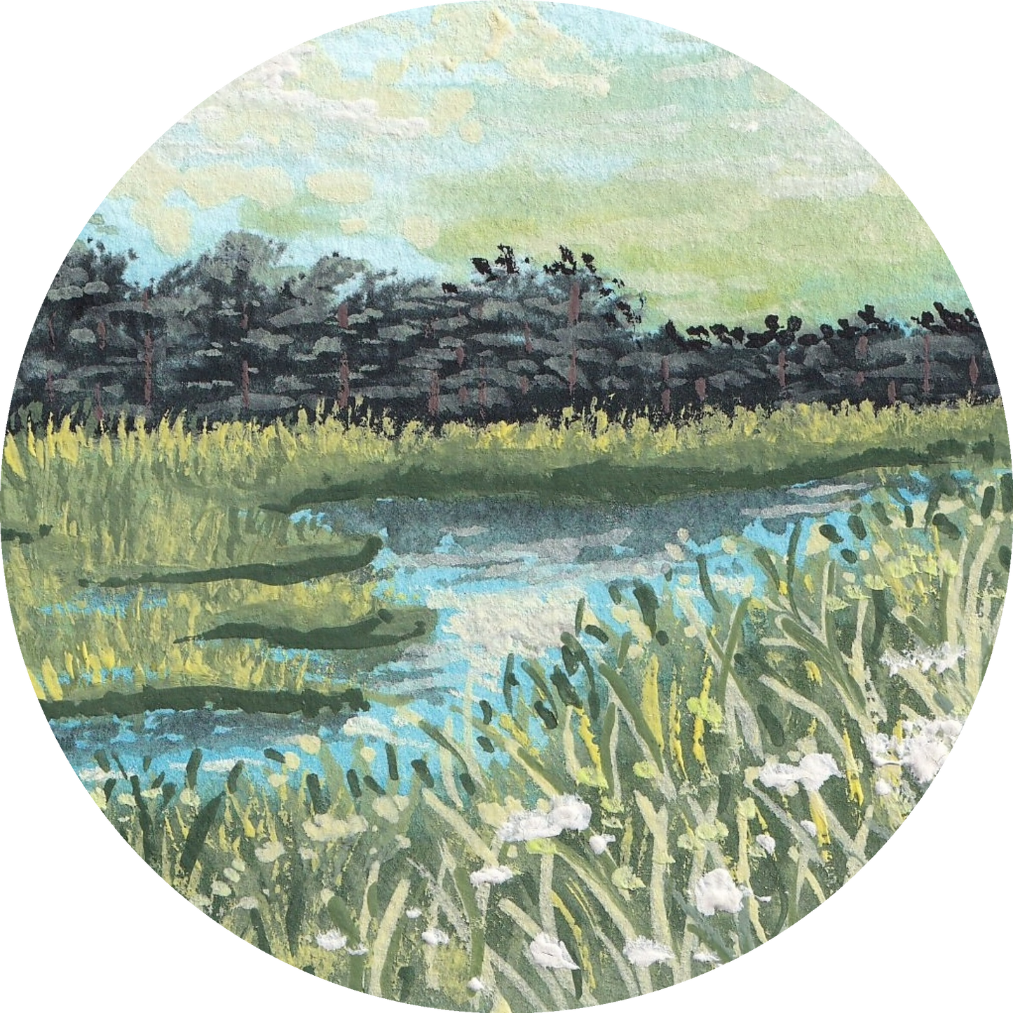 Lubberland Creek Circle Sticker