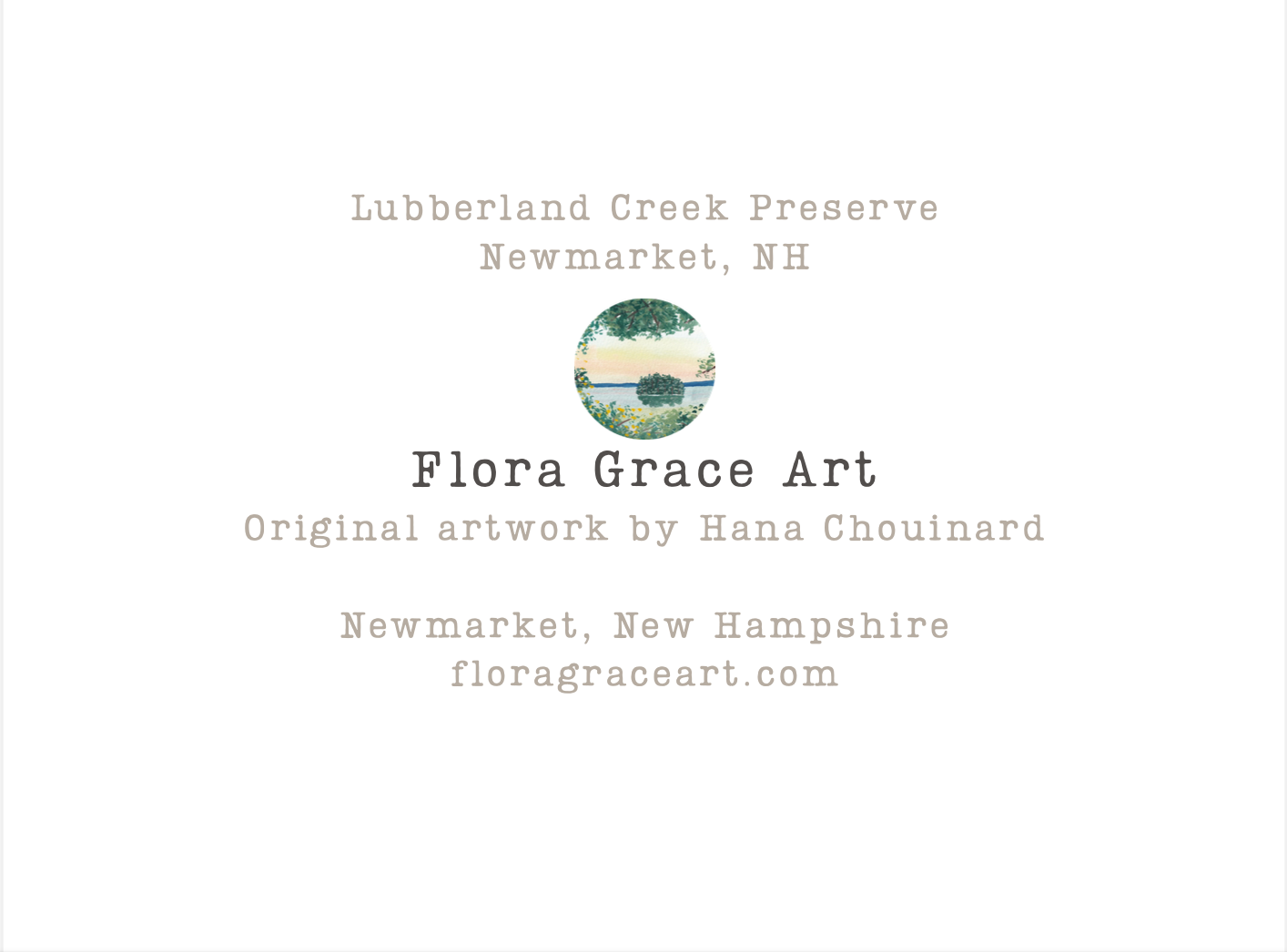 Lubberland Creek Notecard | Newmarket, NH