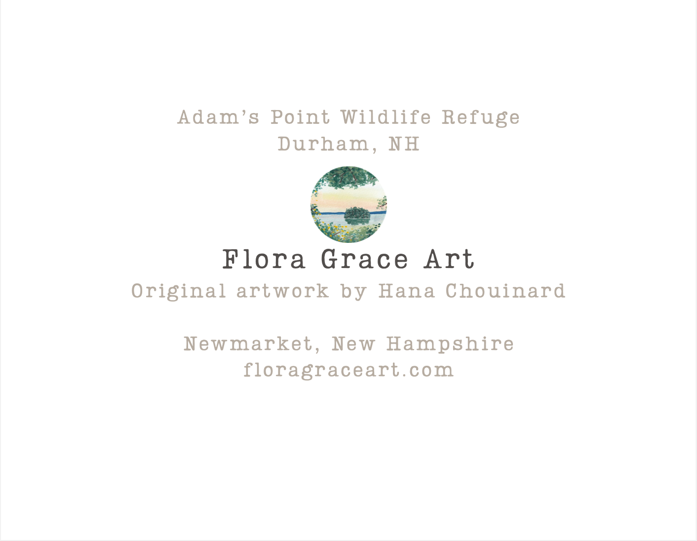 Adams Point Notecard | Durham, NH