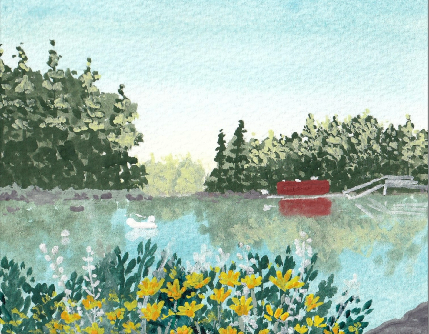 Lamprey River/ Schanda Park Notecard | Newmarket, NH